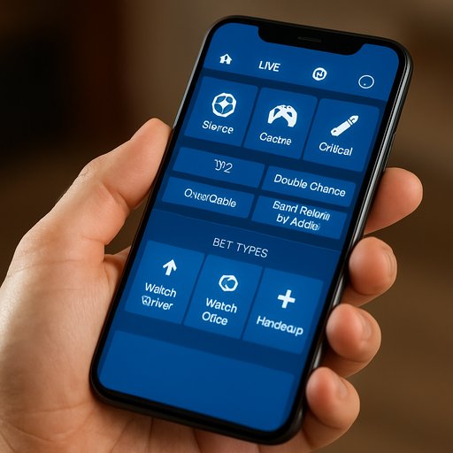 Crickex app screen showing betting options for quick access, highlighting a mobile-first experience.