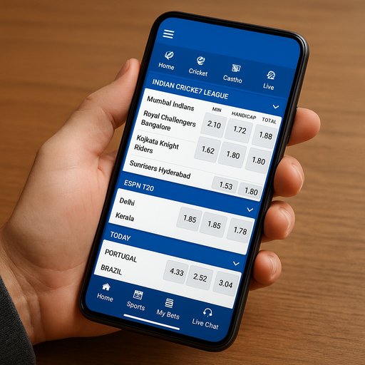Crickex app screenshot showing betting options and navigation, illustrating a smooth user experience across devices. The image conveys accessibility and reliability for Crickex users.