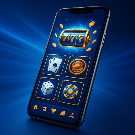 Crickex app-download hero: a sleek mobile casino dashboard displayed on a modern smartphone. The scene has vibrant blues and gold accents, conveying speed and reliability for immersive mobile gaming.