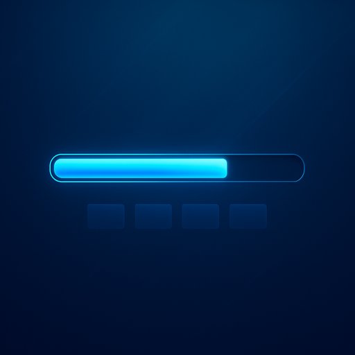 Crickex loading banner showing a sleek blue progress bar and skeleton placeholders. The mood is energetic and modern, hinting at a fast seamless experience. The design uses gradients and subtle animation.