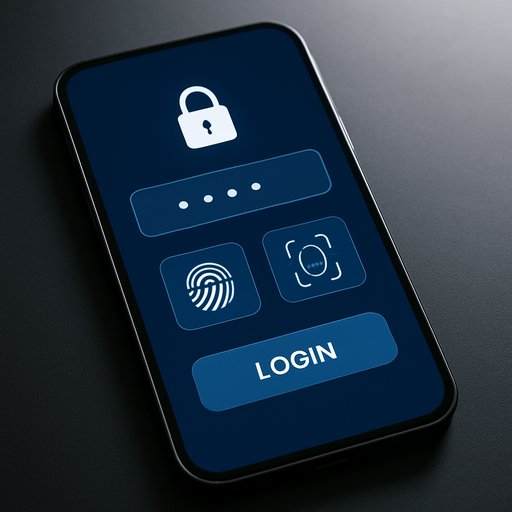 Secure login screen with biometric options and a clean layout. The interface emphasizes security features, fast access, and a streamlined user experience for Crickex users.