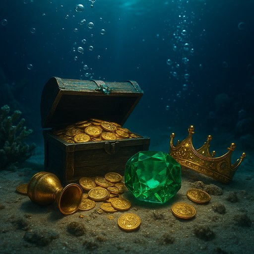 Emerald Reef slot card with underwater treasures and bubbles