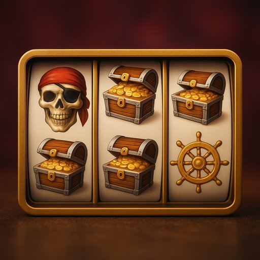 Lucky Sea slot card with pirate theme and treasure chests
